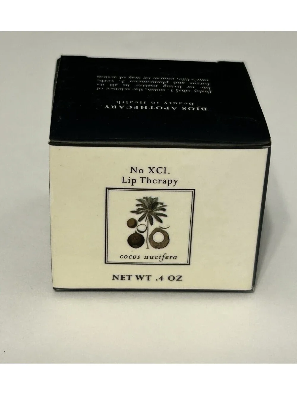 No XCI Lip Therapy Cocos Nucifera Bios Apothecary Coconut Oil Full Size 0.4 OZ